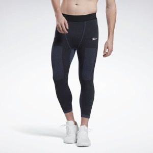 Reebok United by Fitness MyoKnit 3/4 Tights Herren - Navy/Schwarz - DE 851-XEJ